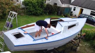 Painting Deck White Time Lapse  Yacht Restoration  Yacht Warlord [upl. by Aleuname]