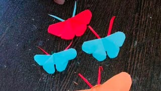 Wow paper craft very easy butterfly 🦋 banana ArtandCraft85013 trendingvideos youtubevideos [upl. by Arramat]