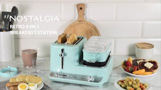 CLBS3AQ  Nostalgia Classic Retro 3in1 Breakfast Station [upl. by Kalie]