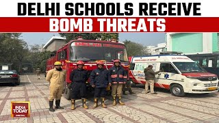 Bomb Threat In Multiple Delhi Noida Schools Children Sent Home  India Today News [upl. by Ydnab533]