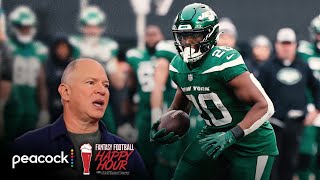 Breece Hall among best prop bets for Jets v 49ers on MNF  Fantasy Football Happy Hour  NFL on NBC [upl. by Suidualc475]