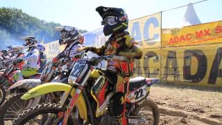 Gianluca Facchetti Start ADAC MX MASTERS Tensfeld 2013 [upl. by Duile]