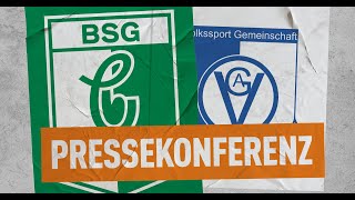 Die Pressekonferenz nach der Partie BSG Chemie Leipzig  VSG Altglienicke 2992023 [upl. by Pembroke588]