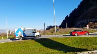 nonstopKreisverkehr starker Verkehr rund um die Uhr Brixlegg Tirol Austria [upl. by Nylkcaj]