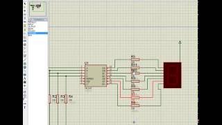 Display 7 Segmetos ánodo común  Proteus  Isis [upl. by Shermie]