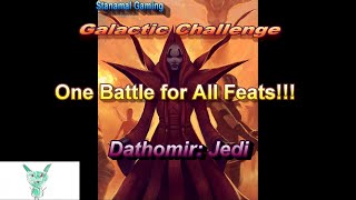 SWGOH  Dathomir Jedi GC  All Feats  One Battle Make it easy on yourself [upl. by Ydnak914]