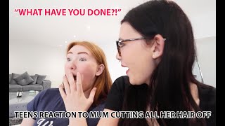 TEENS REACTION TO MUM CHOPPING ALL HER HAIR OFF [upl. by Farmann]