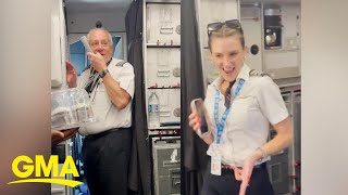 Pilot shares last flight with copilot daughter before retiring [upl. by Cayser329]