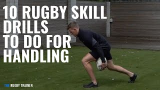 10 Rugby Skill Drills to do for Handling [upl. by Nyltac]