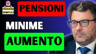 🟨 PENSIONI MINIME AUMENTO 2025❗️ ECCO DI QUANTO AUMENTERANNO❗️ [upl. by Issac]