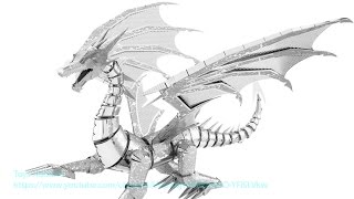 Metal Earth Iconx Review  Silver Dragon [upl. by Ayel]