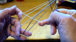 START HERE 5loop square fingerloop braid pt1 [upl. by Lumbard]