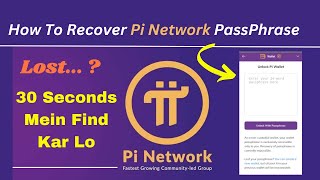 How to recover PI Network Passphrase  Where to Find Pi Passphrase  How to find pi passphrase [upl. by Tunk]