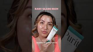 Simple GLASS SKIN skincare 🤍 glowcream panthenol glassskin koreanskincare skinbarrier purito [upl. by Celestyna]