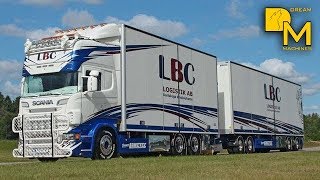 SUPER V8 SCANIA R560 TRUCK LOUD PIPE LBC Logistik Sweden GIGALINER [upl. by Ameerak928]