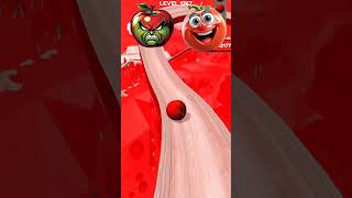 which your favourite green apple vs red tomato 🍅 smooth colouring ball racing gameplay goingballs [upl. by Yrahcaz]