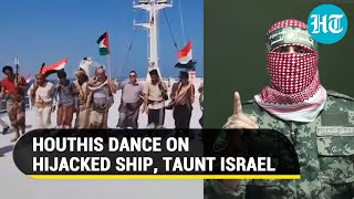 Hamas Abu Obaida Speaks On Houthis Capturing Israeli Ship As Yemenis Dance On Vessel To Taunt IDF [upl. by Arodnahs]