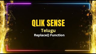 Qlik Sense interview Questions in Telugu  Replace function [upl. by Roselyn]