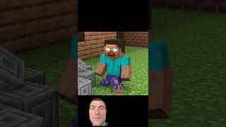 Noob and Herobrine who is smarter animationminecraft minecraft memes shortsminecraft shorts [upl. by Coster460]