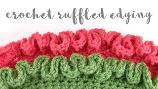 How to Crochet Ruffled Edging [upl. by Artied]