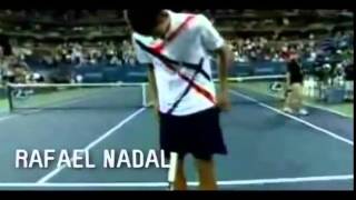 Djokovic imita a Sharapova Nadal y Federer [upl. by Hniht]