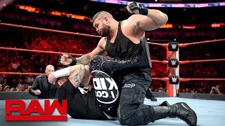 The Authors of Pain debut on Raw against Heath Slater amp Rhyno Raw April 9 2018 [upl. by Artus875]