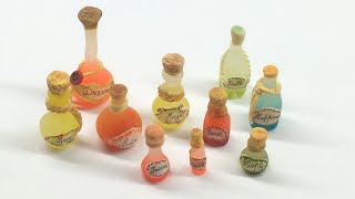 Miniature Wish Bottles Polymer clay and latex molds Tutorial [upl. by Zingg147]