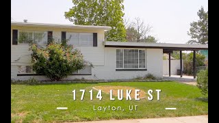 Utah Home for Sale  1714 Luke St Layton UT  Cinematic Video [upl. by Eedissac]