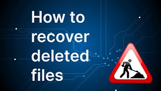 How to recover deleted files [upl. by Pebrook847]