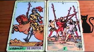 Combinaciones tarot con EL CABALLO DE BASTOS  ARCANOS MENORES DE BASTOS Por TARA [upl. by Bish]