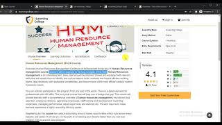 Best Free Certification Course On Human Resources management course By eLearning College [upl. by Farant]