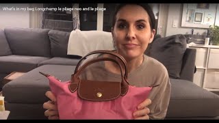 What’s in my bag Longchamp le pliage neo and le pliage [upl. by Avenej]