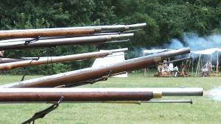 Brown Bess Musket Volley fire in Slow Motion [upl. by Job310]