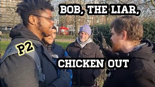 P2 Bob The Gob Confronted By Bloodfire Speakers Corner [upl. by Alburg]