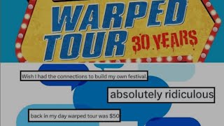 Fans Are pissed Off Over Warped Tour 2025 ticket prices [upl. by Charles]