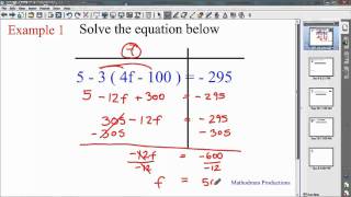 Algebra  Solving MultiStep Equations [upl. by Scheider]