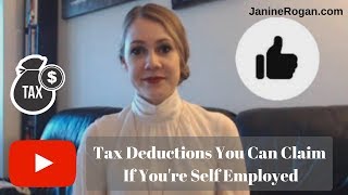 Tax Deductions You Can Claim If Youre Self Employed [upl. by Keever]