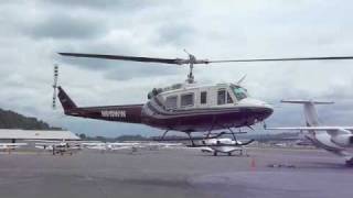 Bell 210 Helicopter start up and take off at KBFI [upl. by Drais]