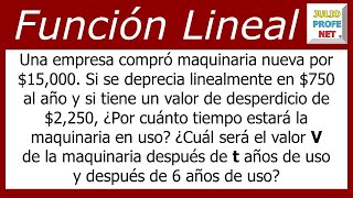 FUNCIONES LINEALES  Problema 2 [upl. by Eltotsira]