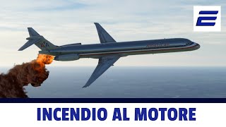 🔥 INCENDIO AL MOTORE DEVASTANTE ✈️ Volo American Airlines 1400 [upl. by Greenwell]