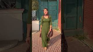 Girl in Olive SatinSilk Dancing with With Punjabi Song [upl. by Bonnell]