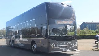 Acklams Coaches YX68UBP arrives into Skegness to park up at Tesco Coach Park on a day trip [upl. by Halik]