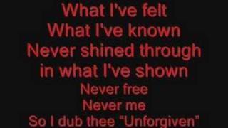 Metallica The Unforgiven Lyrics [upl. by Ferdie743]