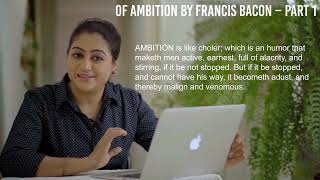 Of Ambition By Francis Bacon  Explanation  English Literature Lessons  Part 1 [upl. by Narine]