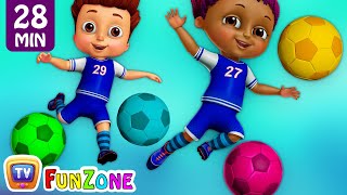 Kids Play Football Match and in the ChuChu TV Funzone Stadium – Football Goals Funny Moments [upl. by Stoeber877]