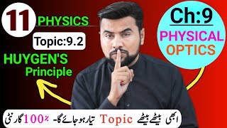 Topic 92 Huygens Principle👌 Part1 Unit 9 Physical Optics  HUYGENS Postulates💪 [upl. by Ttehr]