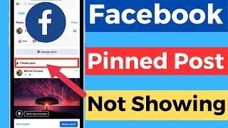 How to Fix Facebook Pinned Post Not Showing [upl. by Laekim]