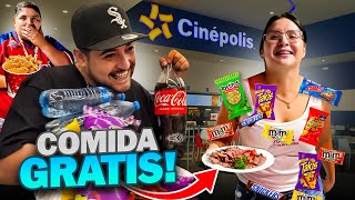 METIMOS TODA ESTA COMIDA AL CINE A ESCONDIDAS  podremos meter CARNE ASADA 😨 [upl. by Eninnaj]