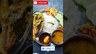 Bengali non veg lunch thali menu 😄😄shorts shortsfeed food shortsviral 🥱🥱🥱🥱🥱 [upl. by Noonberg]