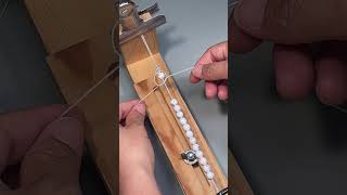 Making a simple howlite beads bracelet diy braceletdiy handmade braceletmaking handcraft [upl. by Eamanna]